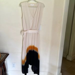 - ALC flowy dress size 10 in cream, gold blue black on the bottom